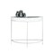 Monarch Specialties Accent Table, Console, Entryway, Narrow, Sofa, Living Room, Bedroom, Metal, White, Clear I 2112 - alternate 1